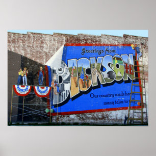 Póster Saludos desde Dickson County Tennessee ~ Mural