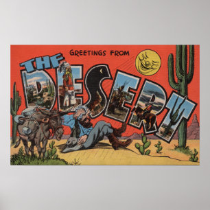 Póster Saludos desde el desierto del Suroeste