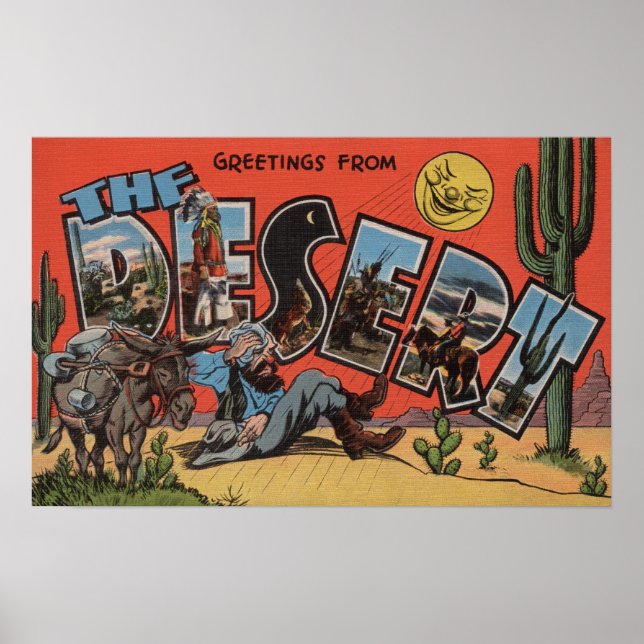 Póster Saludos desde el desierto del Suroeste (Frente)
