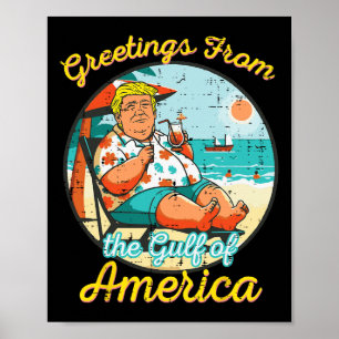 Póster Saludos Desde El Golfo De Los Ee.Uu.