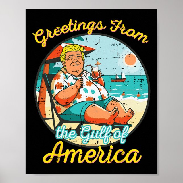 Póster Saludos Desde El Golfo De Los Ee.Uu. (Frente)