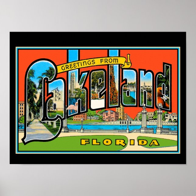 Póster Saludos desde el Poster de Lakeland (Frente)