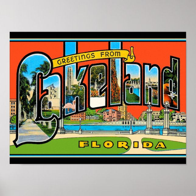 Póster Saludos desde el Poster de Lakeland (Frente)