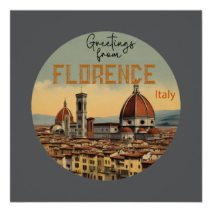 Póster Saludos desde Florencia Italia