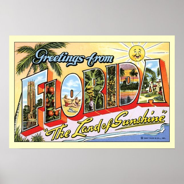 Póster Saludos desde Florida (Frente)
