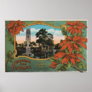 Póster Saludos desde Florida al Estado del Sol