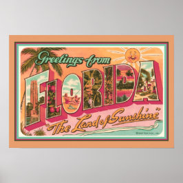 Póster "Saludos desde Florida" Nostálgico