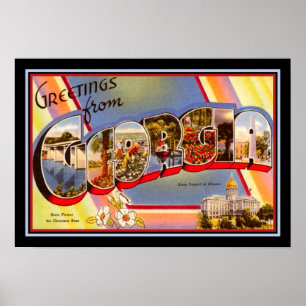 Póster "Saludos desde Georgia" de 1940