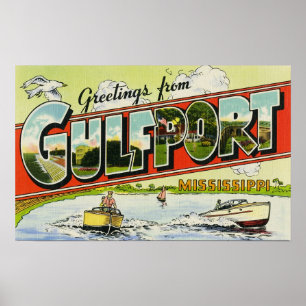 Póster Saludos desde Gulfport Mississippi
