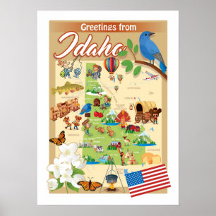 Póster Saludos desde Idaho
