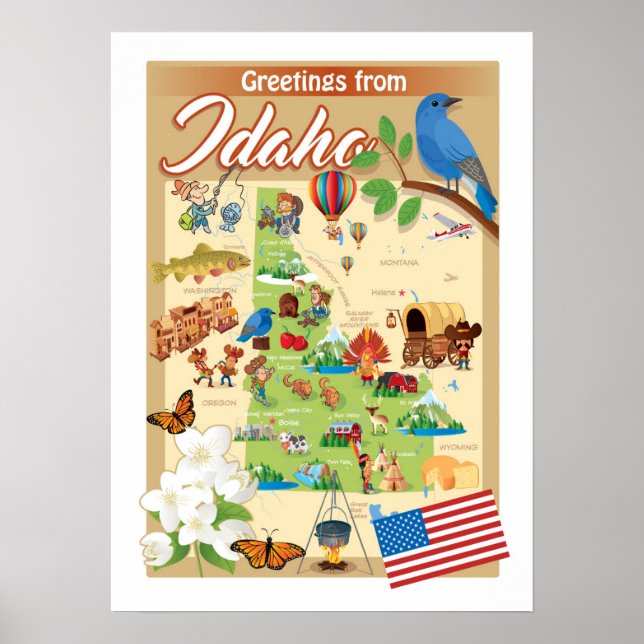 Póster Saludos desde Idaho (Frente)