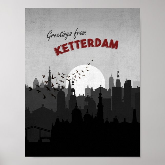 Póster Saludos desde Ketterdam Six de Crows Postcard Art (Frente)
