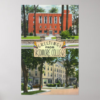 Póster Saludos desde las escenas de Skidmore College