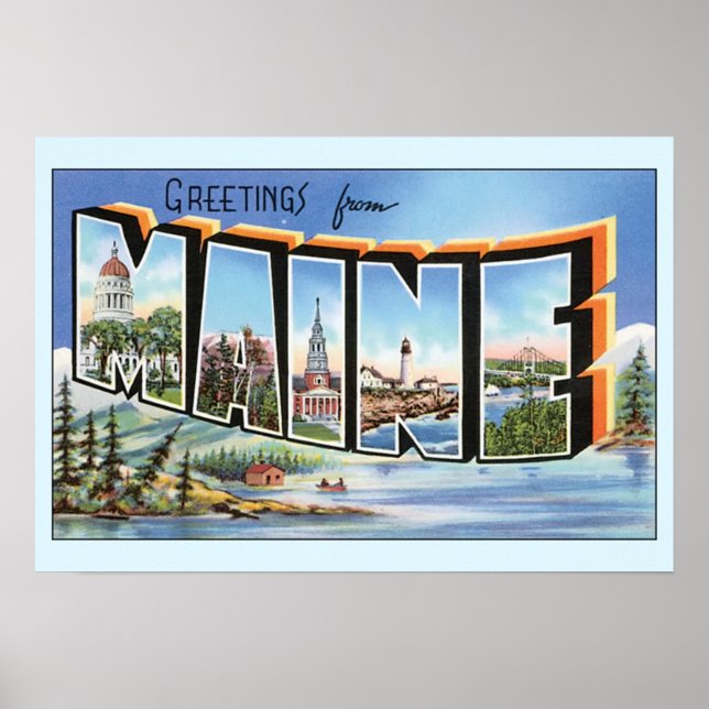 Póster Saludos desde Maine (Frente)