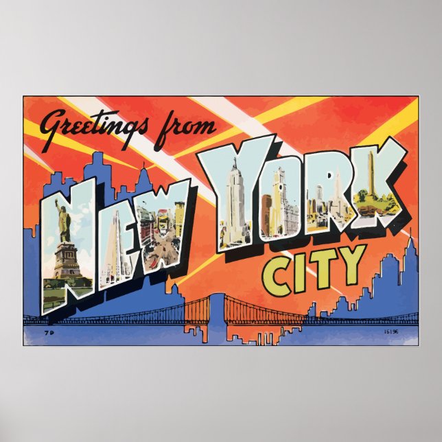 Póster Saludos desde Nueva York, Viaje (Frente)