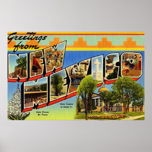 Póster Saludos desde Nuevo México