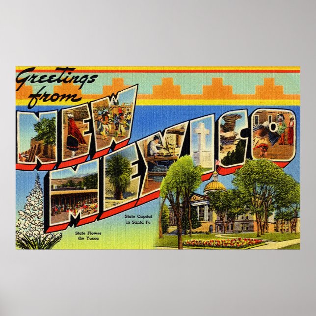 Póster Saludos desde Nuevo México (Frente)