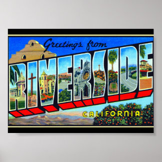 Póster Saludos desde Riverside California