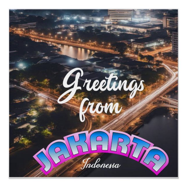 Póster Saludos desde Yakarta Indonesia (Anverso)