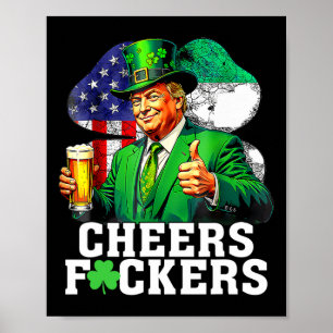 Póster Saludos Ers Día de San Patricio Cervezas Divertida