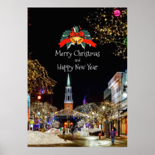 Póster Saludos festivos de Navidad