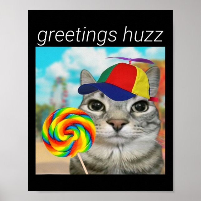 Póster Saludos Huzz Meme divertido de jerga de Gen Z Gen  (Frente)