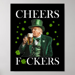 Póster Saludos por la bebida divertida de cerveza St Patr