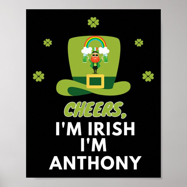 Póster Saludos Soy Irlandés Soy Anthony (Frente)