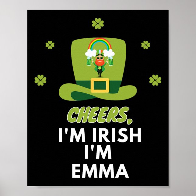 Póster Saludos Soy Irlandés Soy Emma (Frente)