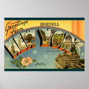Póster Saludos Vintage de Nueva York