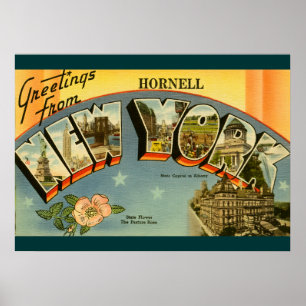 Póster Saludos Vintage de Nueva York