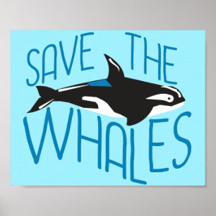 Póster Salva las ballenas