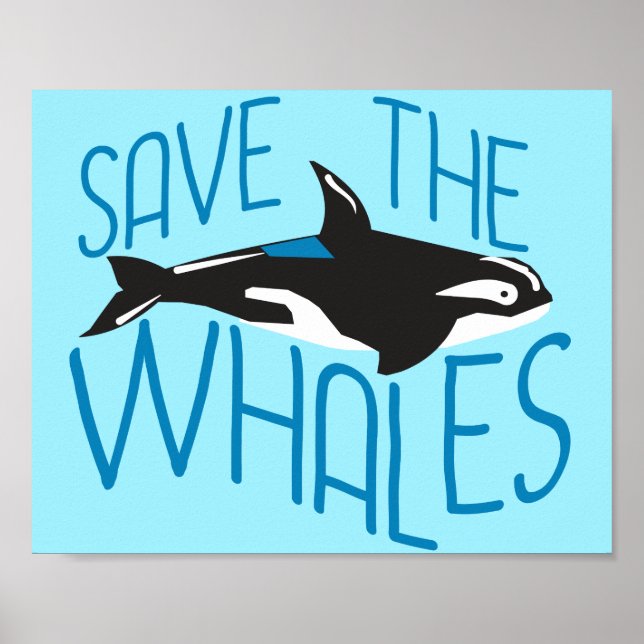 Póster Salva las ballenas (Frente)