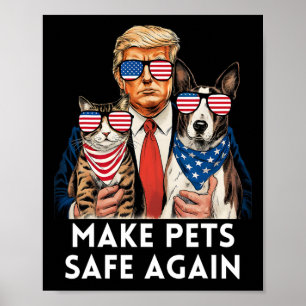 Póster Salva Nuestros Animales Vota Por Trump Trump Vance