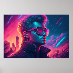 Póster Salvador de ondas sintéticas: El icono iluminado