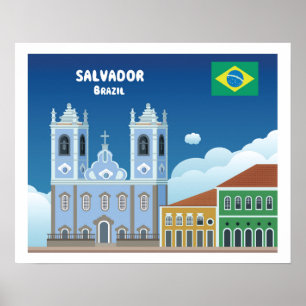 Póster Salvador el Brasil