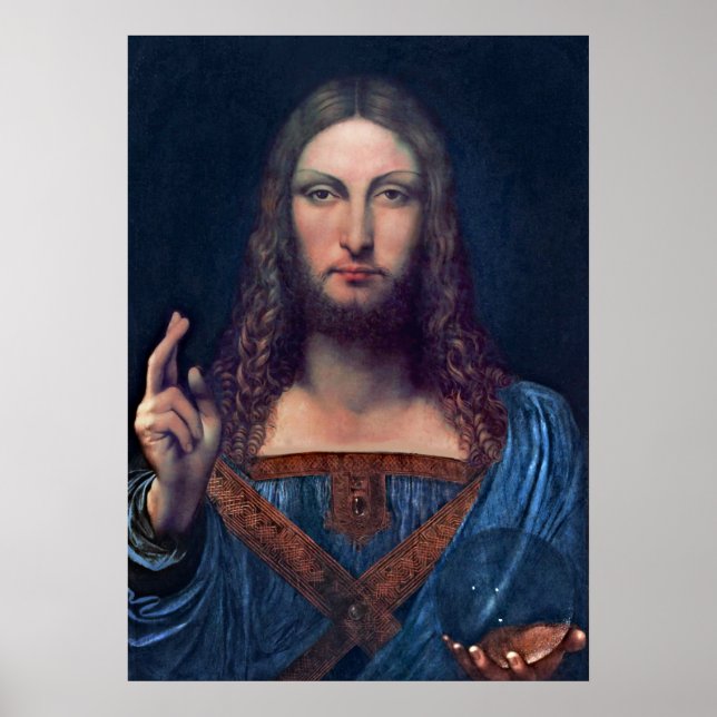 Póster Salvador Mundi de Leonardo da Vinci (Frente)