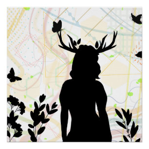 Póster Salvaje con la naturaleza