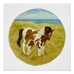 Poster salvaje del cuadrado de la acuarela de los