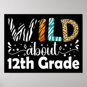 Póster Salvaje escuela de profesores de 12° grado