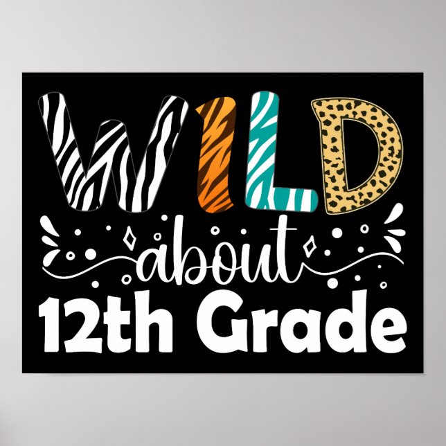 Póster Salvaje escuela de profesores de 12° grado (Frente)