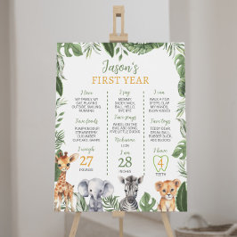 Póster Salvaje un Safari primer Rótulo de cumpleaños