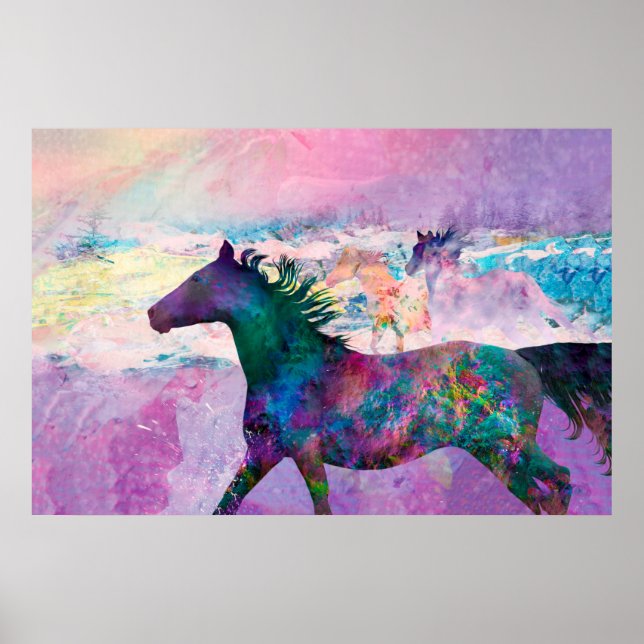 Póster Salvajes Espíritus de Caballo SOMOS LA TIERRA (Frente)