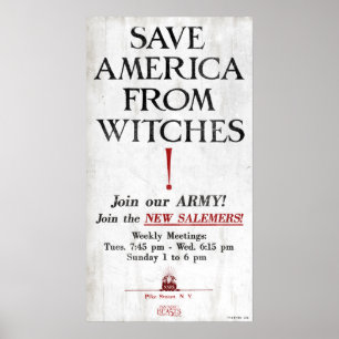 Póster Salvar a Estados Unidos de las brujas