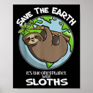 Póster Salvar a la Tierra Es El Único Planeta Con Cortes 