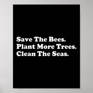 Póster Salvar a las abejas - Plantar más árboles como reg