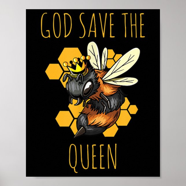 Póster Salvar a las abejas Protección del medio ambiente  (Frente)