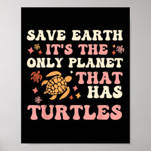 Póster Salvar a las tortugas el Día de la Tierra 2025
