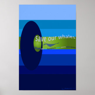Póster Salvar a nuestras ballenas