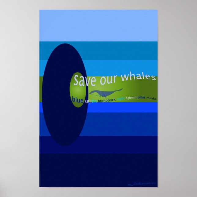 Póster Salvar a nuestras ballenas (Frente)